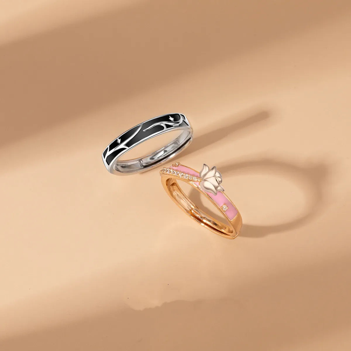 Non-fading Sterling Silver Couple Rings